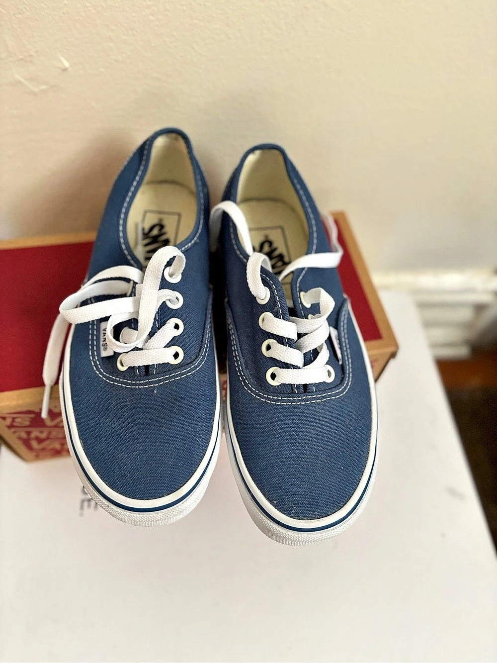 Vans Authentic Blue & White Sneakers